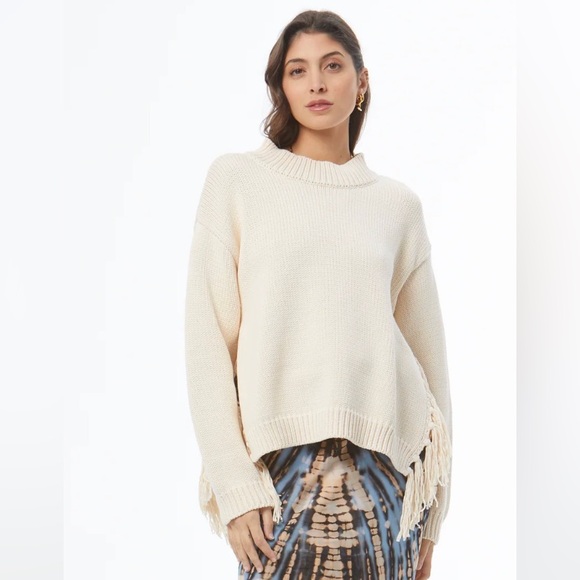 Young Fabulous & Broke Sweaters - Brand New Never Been worn Young Fabulous & Broke fringe sweater in color cream